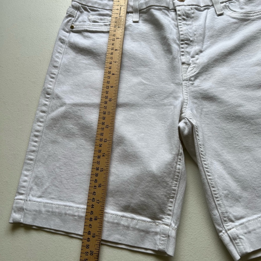 JEN 7 white stretch denim shorts with 5 pockets, size 12 - Picture 9 of 11